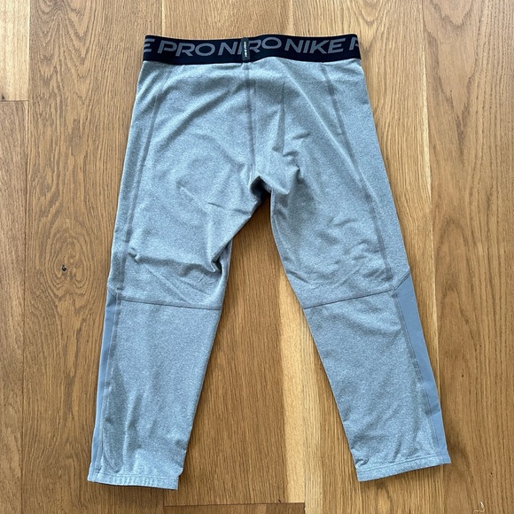 Nike Pro Compression Pants Leggings Youth Boys L Gray - Picture 4 of 4